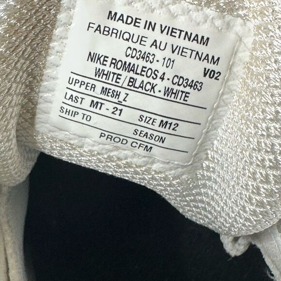 Nike Romaleos 4 White Black Men Weightlifting Cross Training Crossfit Shoes - Picture 10 of 10